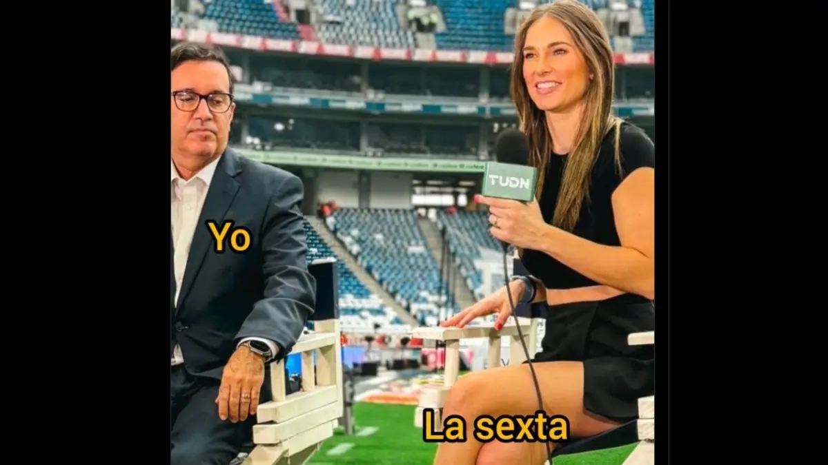 Narrador de TUDN es víctima de memes por presuntamente ver indebidamente a su compañera