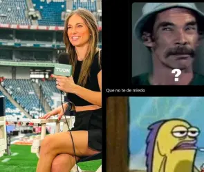 Narrador de TUDN es víctima de memes por presuntamente ver indebidamente a su compañera