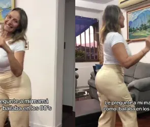 Mamá se vuelve viral por presumir sus mejores pasos con música de los ochentas (VIDEO)