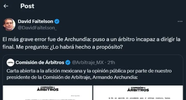 Faitelson 'insultó' a Gato Ortiz y a Archundia por lo sucedido en la final Clausura 2024 - Captura