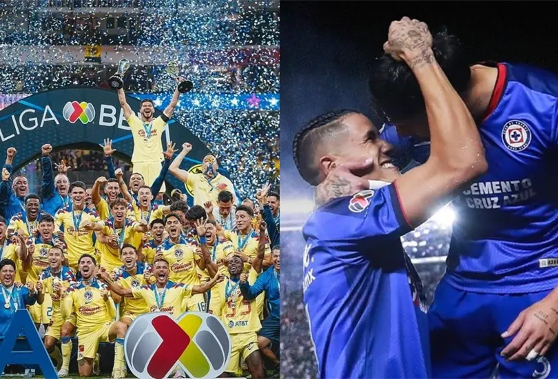 Un integrante de Cruz Azul festej&oacute; el bicampeonato del Am&eacute;rica.