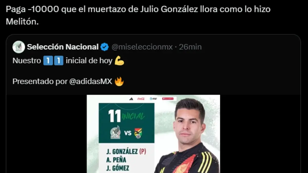 Julio González es víctima de los memes por ser titular con México Sub-23