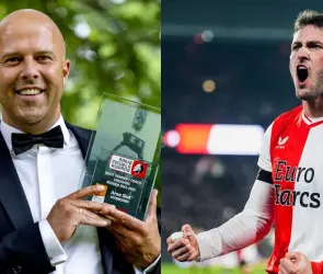 ¿Se lo lleva? El mensaje de Santiago Giménez a Arne Slot, técnico que dirigirá al Liverpool