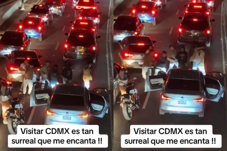 Conductores en la CDMX se pusieron a bailar el Payaso del Rodeo y se volvió viral - Capturas