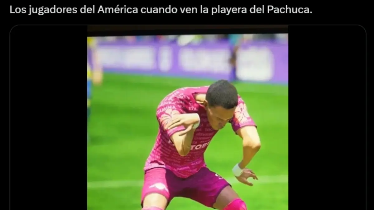 América fue dominado por Pachuca gran parte del primer tiempo, por lo que muchos atribuyeron que la playera de los 'Tuzos' le da miedo a los 'azulcremas'.