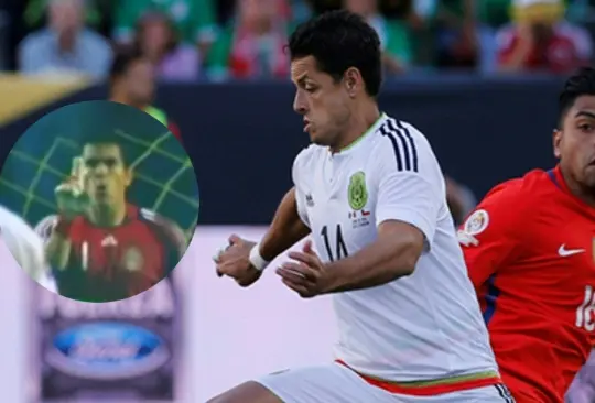 Javier Chicharito Hernández fue exhibido por Claudio Bravo.