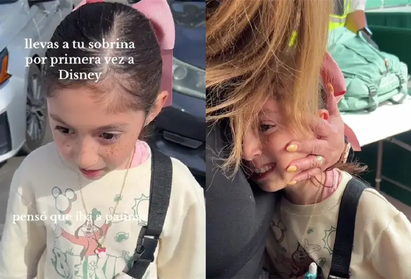 A pesar de las pistas, la peque&ntilde;a no sab&iacute;a que estaba en el parque, por lo que al enterarse no pudo ocultar su emoci&oacute;n.