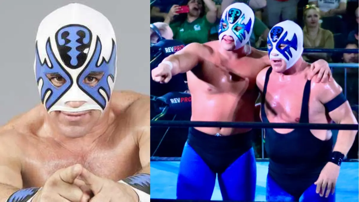 Atlantis es una leyenda del ring, aún activo en el CMLL, su máscara blanca presenta detalles azules en los ojos y la frente en alusión al reino perdido. Es una de la más cotizadas en la historia.