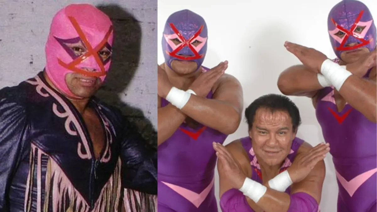 Los Villanos son una dinastía que utilizan máscaras en tonos purpuras y rosas con unas líneas por lo regular en rojo que cruzan el rostro formando una ´V´.