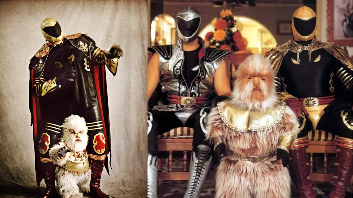 Tinieblas mantuvo intacta su mística máscara dorada con una delgada tela en color negro muy representativa que cubría todo el rostro, mismo diseño que utilizó su hijo Tinieblas Jr.