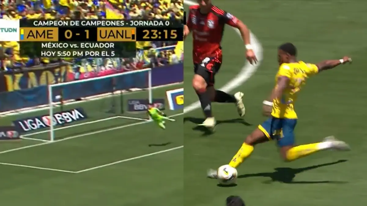 El futbolista neerlandés puso el gol del empate ante Tigres con un potente disparo de larga distancia difícil de atajar.