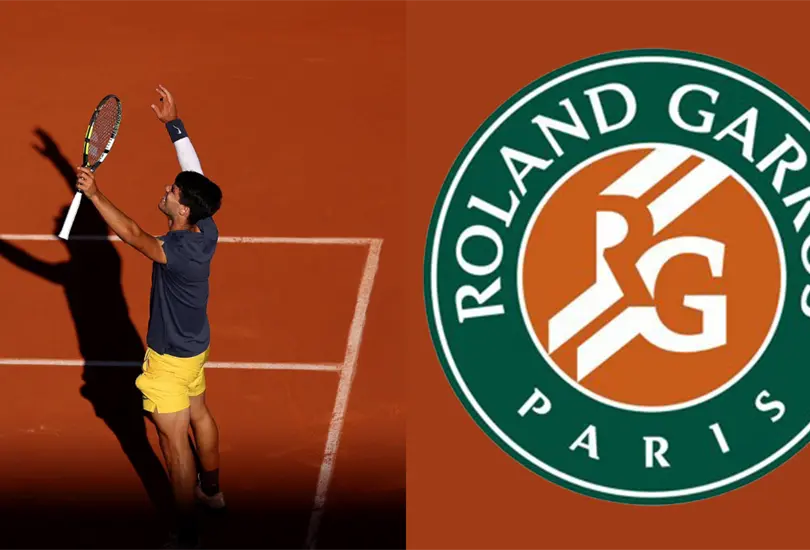 Carlos Alcaraz agradeciendo tras la Final del Roland Garros