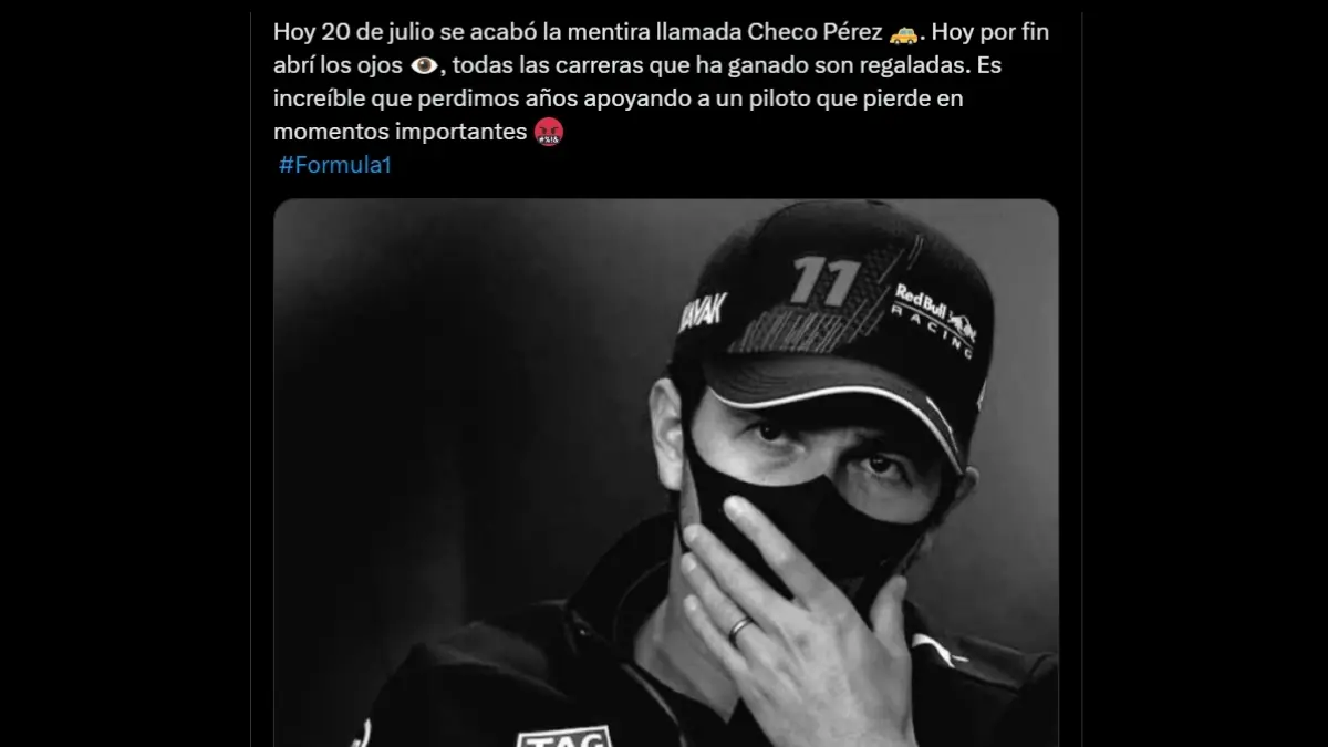 Los reproches y burlas, incluso de manera irónica, comenzaron a viralizarse derivado de su desempeño con Red Bull.