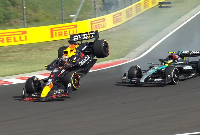 Max Verstappen y Lewis Hamilton protagonizaron un momento polémico en el GP de Hungría Max Verstappen y Lewis Hamilton protagonizaron un momento polémico en el GP de Hungría