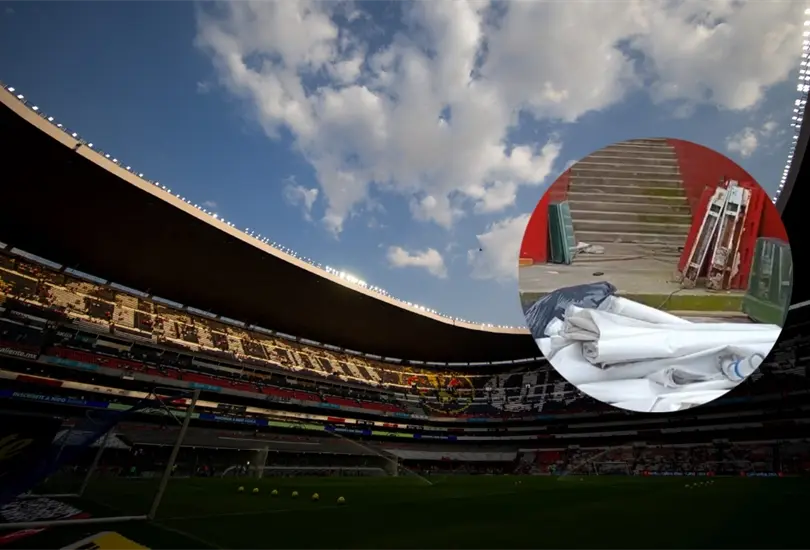 El Estadio Azteca poco a poco muestra detalles de su remodelación. El Estadio Azteca poco a poco muestra detalles de su remodelación.