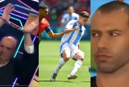 Argentina y Javier Mascherano fueron objeto de burlas de los aficionados con los tradicionales memes tras empatar con Marruecos en París 2024