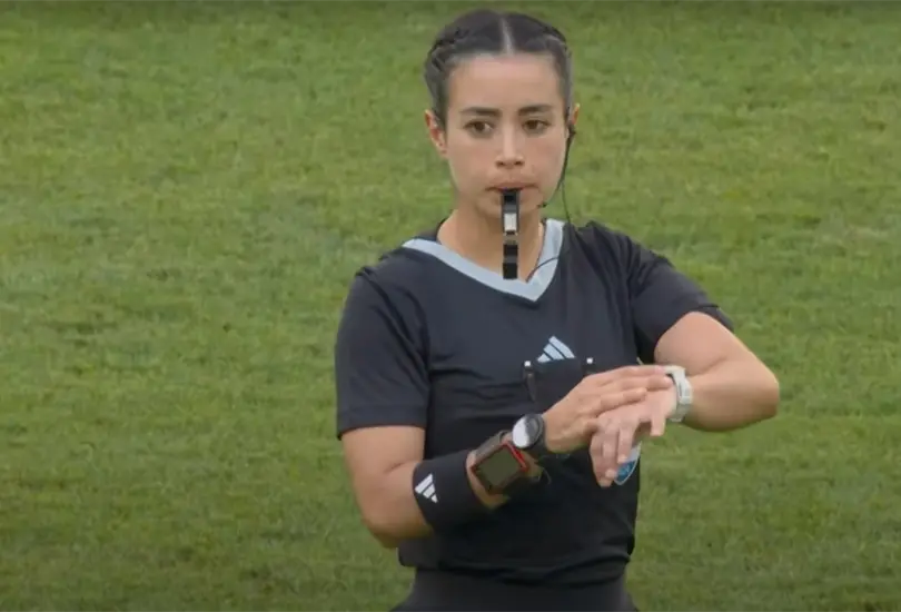 Katia Itzel Garc&iacute;a tuvo su debut en los Juegos Ol&iacute;mpicos de Par&iacute;s 2024 en el Australia vs Alemania
