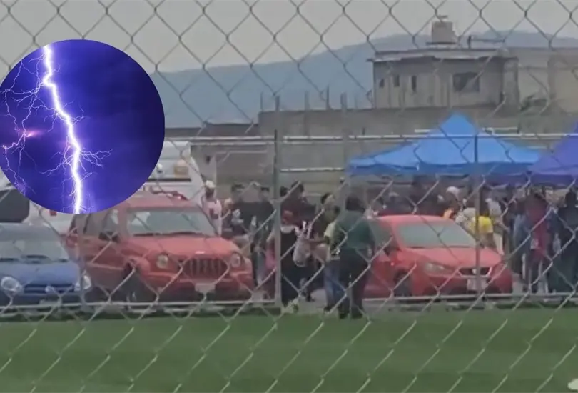 Un partido de futbol en Cuernavaca fue interrumpido luego de la ca&iacute;da de un rayo a la cancha