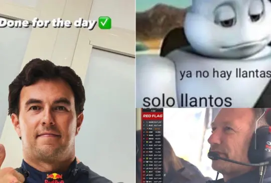 Checo Pérez fue víctima de burlas y memes al retirarse en la Q1 de cara al Gran Premio de Gran Bretaña.