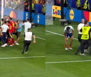 Euro 2024: Guardia de seguridad lesiona a Álvaro Morata en festejos de España, ¿jugará la final?