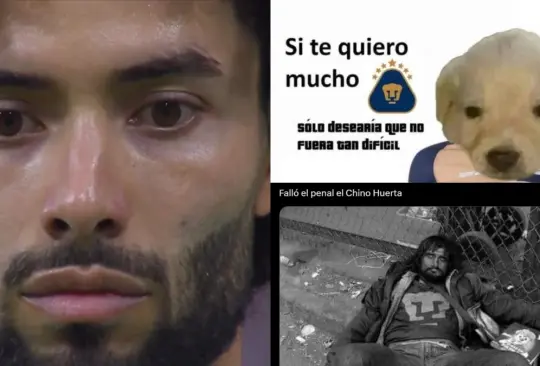 César Chino Huerta fue víctima de burlas y memes, en conjunto con los Pumas, luego de fallar un penal y perder su partido ante el Atlas.