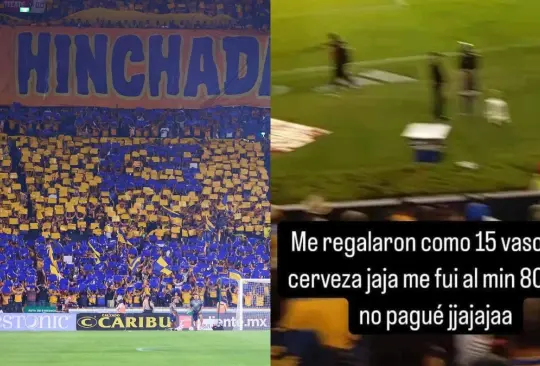 Un aficionado de Tigres se exhibió por robar cerveza.