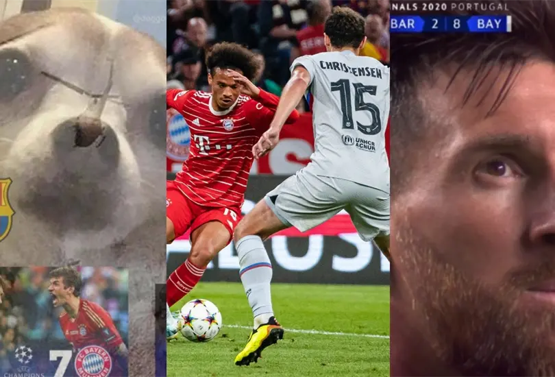 Los aficionados se burlaron que el Barcelona y el Bayern Munich se enfrentar&aacute;n otra vez en la Champions League