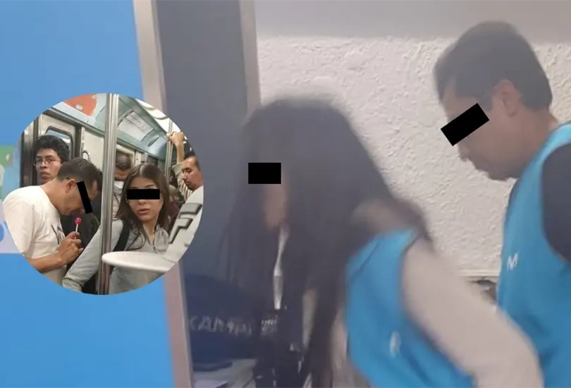 La pareja del metro La Raza nuevamente fue sorprendida en las instalaciones del sistema de transporte. La pareja del metro La Raza nuevamente fue sorprendida en las instalaciones del sistema de transporte.