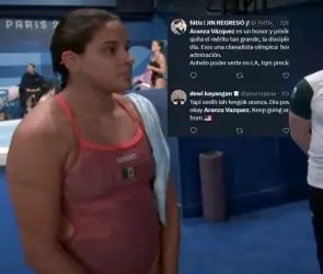 Aranza Vázquez: Aficionados apoyan a la mexicana tras clavado de 0 en París 2024