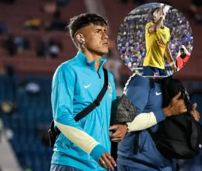 América: Chicote Calderón es exhibido por beber ¿cerveza? en Clásico Joven