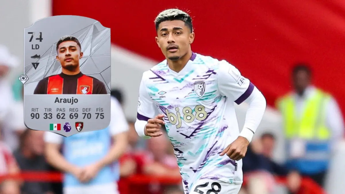 Julián Araujo. Con su nuevo fichaje en el Bournemouth, el lateral derecho mexicano tendrá 74 puntos en su tarjeta, representando cuatro puntos más que en la edición EA FC del año pasado.