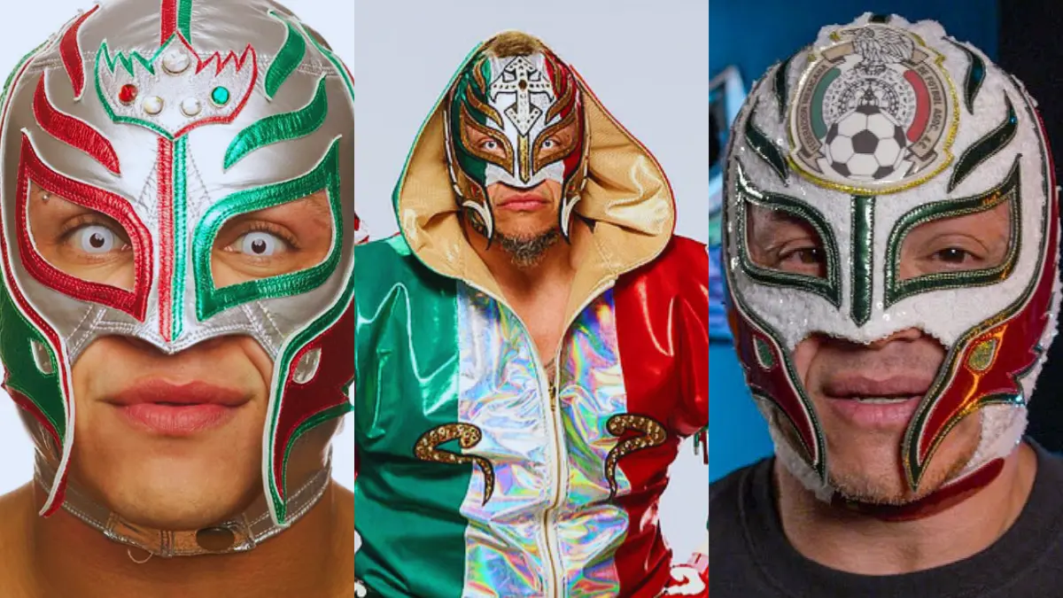 Rey Misterio. Gran referente de la lucha libre mexicana en la WWE, siempre se ha mostrado orgulloso de sus raíces y ha portado los colores de la bandera de México en su emblemática máscara, incluso ha llevado a la Selección Nacional en un diseño. 