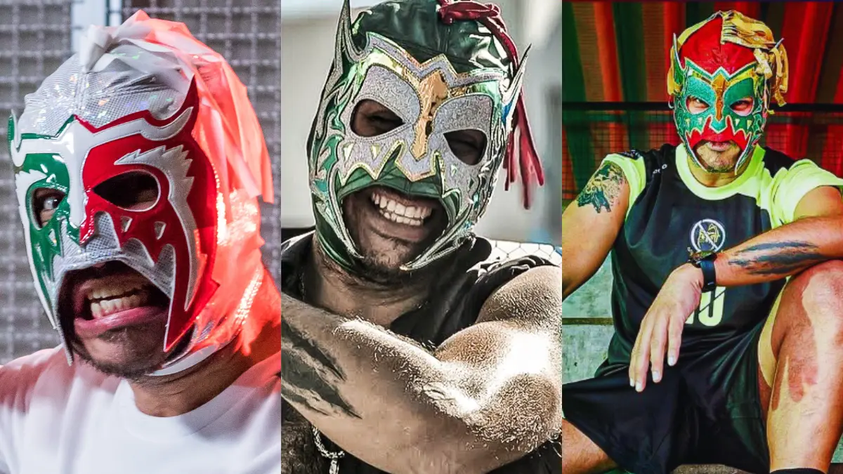 El Escorpión Dorado. Aunque no pertenece al mundo de la lucha libre, el ´Dios del Internet´ lució por primera vez en su Fase 4 una máscara tricolor que resalta su diseño y las peculiares características del personaje, mismas que después lucio en una máscara verde y roja. 