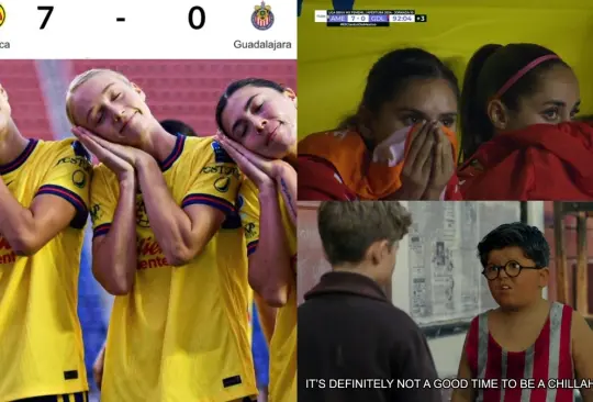 América Femenil no se tentó el corazón y puso a vibrar a toda su afición al propinarle un escándaloso 7-0 a las Chivas.