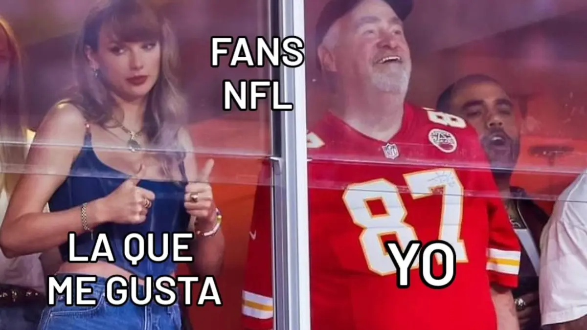 Taylor Swift hizo acto de presencia para apoyar a Travis Kelce, por lo que tampoco se salvó de los memes.