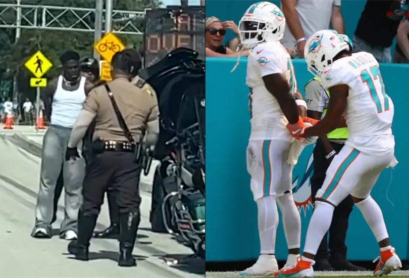 Luego de ser detenido por la polic&iacute;a de Florida, Tyreek Hill tuvo participaci&oacute;n en el partido de los Miami Dolphins donde anot&oacute; y festej&oacute; de manera especial.
