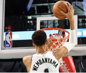 Los impresionantes números de Wemby tras 100 partidos de NBA