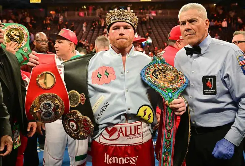 Saul Canelo &Aacute;lvarez es el campe&oacute;n de las organizaciones WBC, WBO, WBA