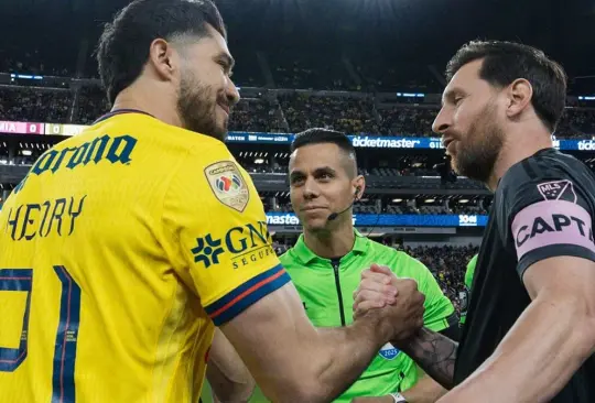 Henry Martín y Lionel Messi previo al partido entre América vs Inter de Miami