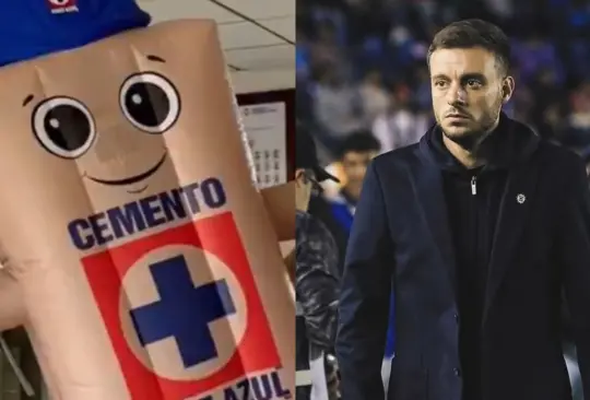 La mascota del club aprovechó el momento para mandar un mensaje a la afición de Cruz Azul