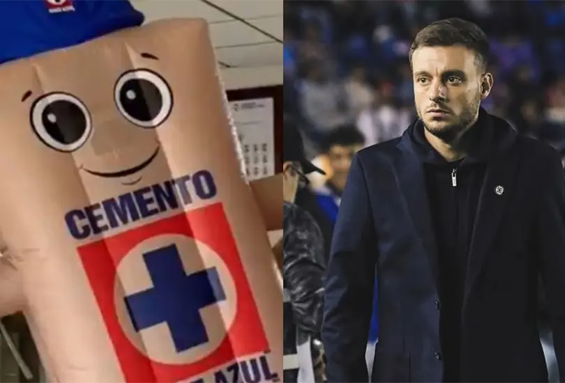 La mascota del club aprovechó el momento para mandar un mensaje a la afición de Cruz Azul La mascota del club aprovechó el momento para mandar un mensaje a la afición de Cruz Azul