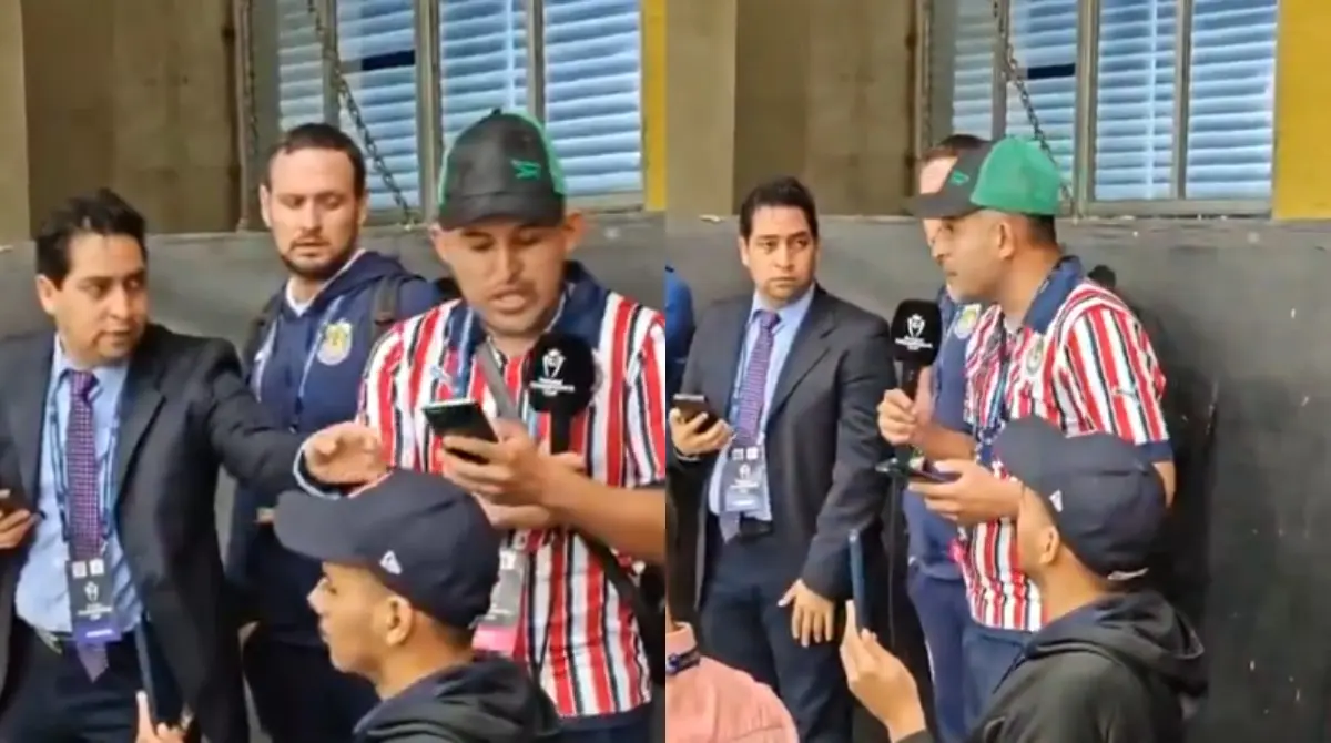  El aficionado de Chivas fue interrumpido y poco después su mensaje fue difundido en redes sociales 