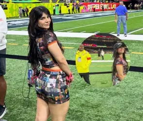 Alana Flores es vista indebidamente en pleno Super Bowl LIX