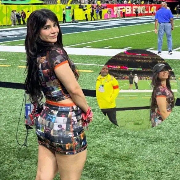 Alana Flores es vista indebidamente en pleno Super Bowl LIX