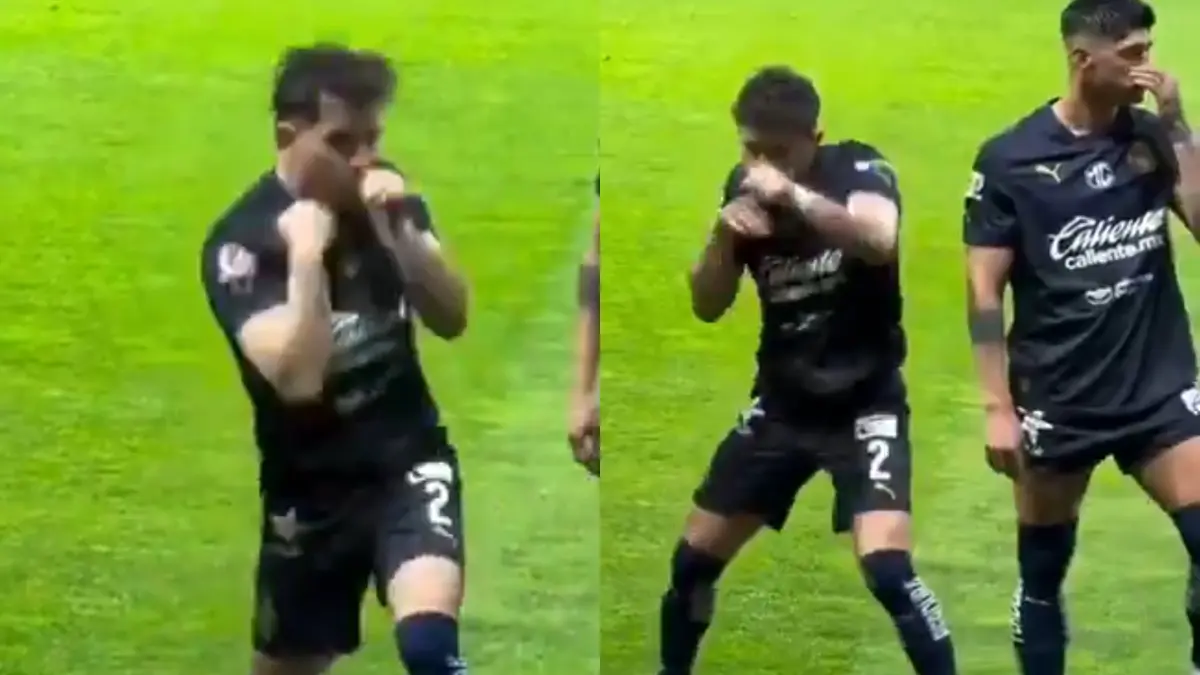 Alan Mozo llamó la atención de muchos por calentar como boxeador