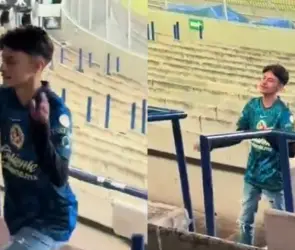 El momento en el que aficionado del América provoca a gente de Pumas