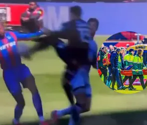 La brutal entrada que mandó a Mateta directo al hospital (VIDEO)