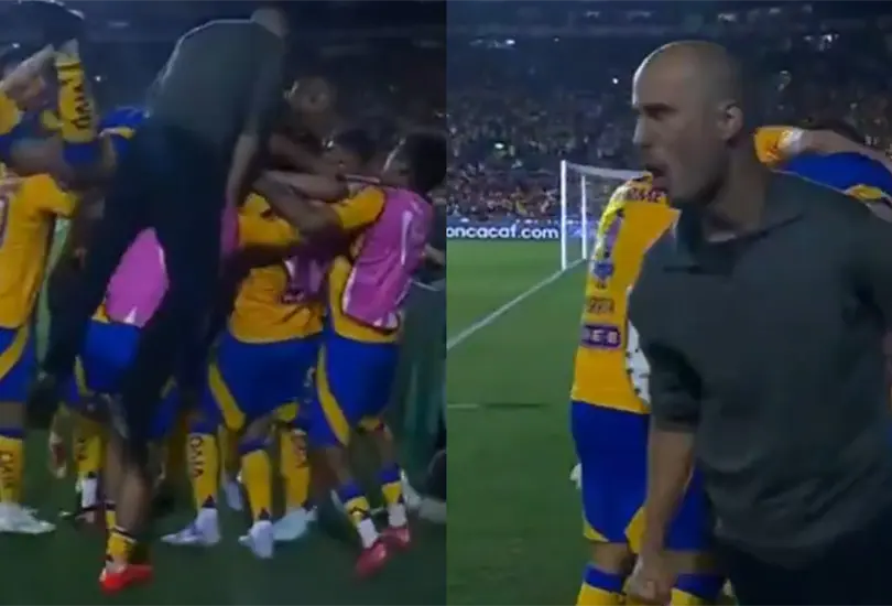 Guido Pizarro no se pudo resistir a festejar con sus excompa&ntilde;eros