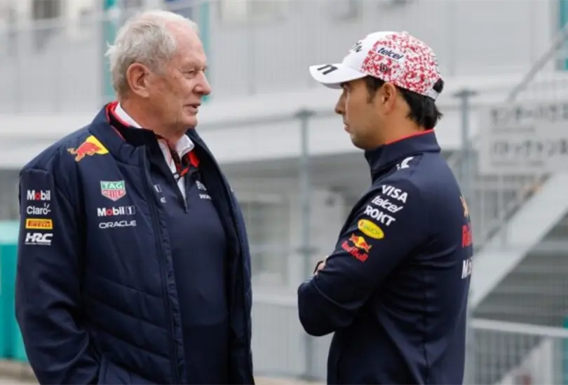 Helmut Marko confirm&oacute; pl&aacute;tica con Checo P&eacute;rez