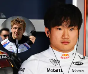 La reacción de Tsunoda tras quedar detrás de Lawson en la qualy